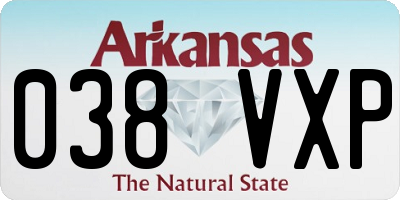AR license plate 038VXP