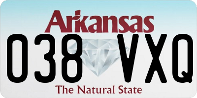 AR license plate 038VXQ