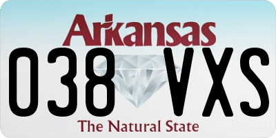 AR license plate 038VXS