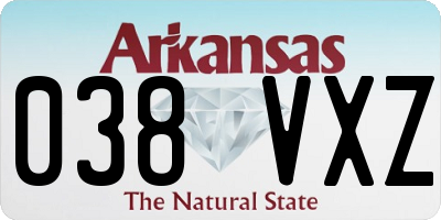AR license plate 038VXZ