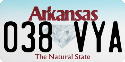 AR license plate 038VYA