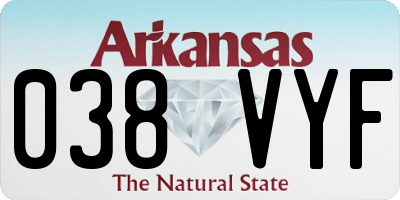 AR license plate 038VYF