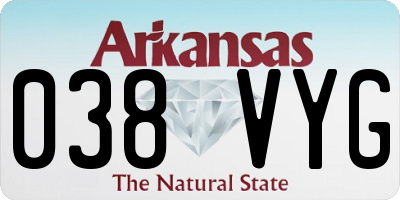 AR license plate 038VYG