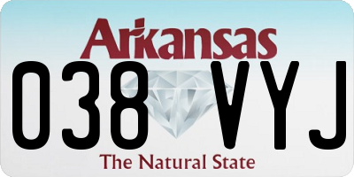 AR license plate 038VYJ