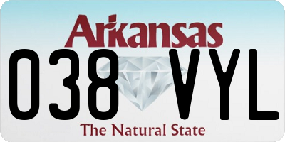 AR license plate 038VYL