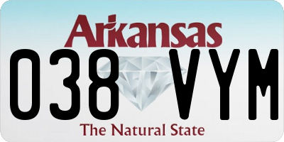 AR license plate 038VYM