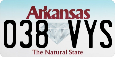 AR license plate 038VYS