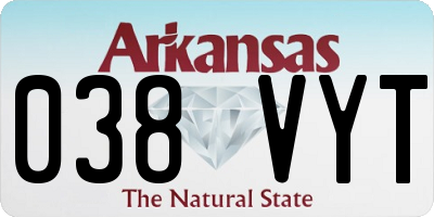 AR license plate 038VYT