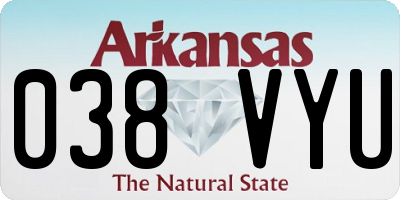 AR license plate 038VYU