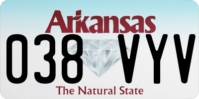 AR license plate 038VYV