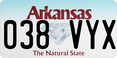 AR license plate 038VYX