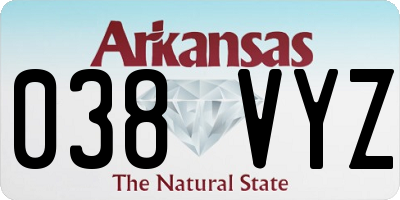 AR license plate 038VYZ