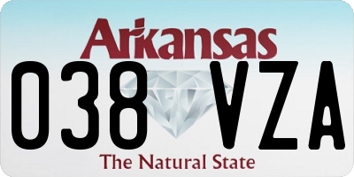 AR license plate 038VZA