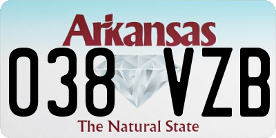 AR license plate 038VZB