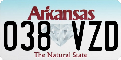 AR license plate 038VZD