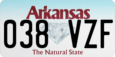 AR license plate 038VZF