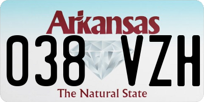 AR license plate 038VZH