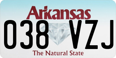 AR license plate 038VZJ