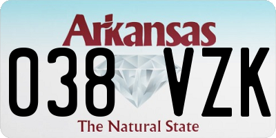 AR license plate 038VZK