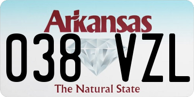 AR license plate 038VZL