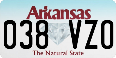 AR license plate 038VZO