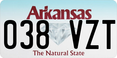 AR license plate 038VZT