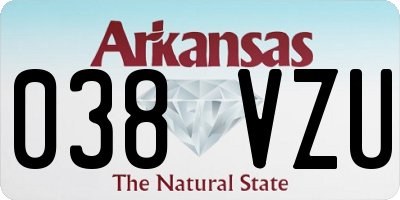 AR license plate 038VZU
