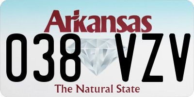 AR license plate 038VZV