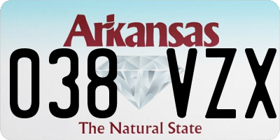 AR license plate 038VZX