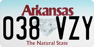 AR license plate 038VZY