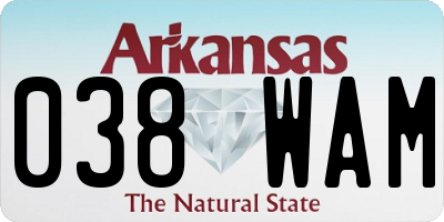 AR license plate 038WAM