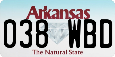 AR license plate 038WBD