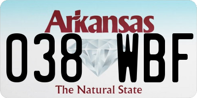 AR license plate 038WBF
