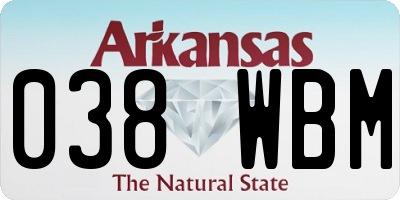 AR license plate 038WBM