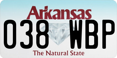 AR license plate 038WBP