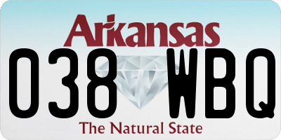 AR license plate 038WBQ