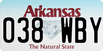AR license plate 038WBY