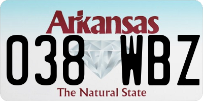 AR license plate 038WBZ