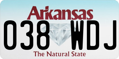 AR license plate 038WDJ