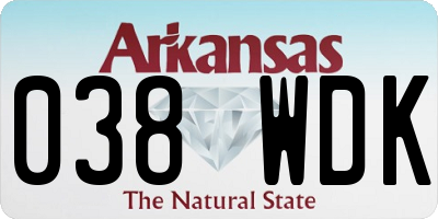 AR license plate 038WDK