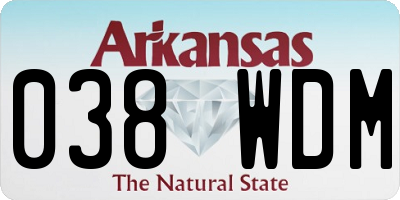 AR license plate 038WDM