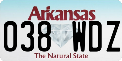 AR license plate 038WDZ