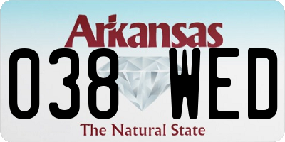 AR license plate 038WED