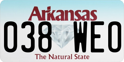 AR license plate 038WEO