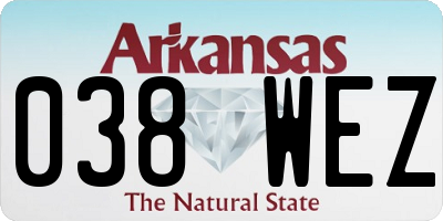 AR license plate 038WEZ