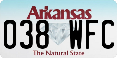 AR license plate 038WFC
