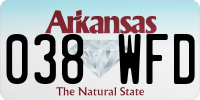 AR license plate 038WFD