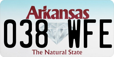 AR license plate 038WFE