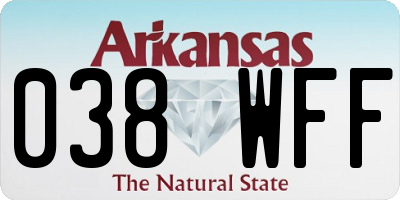 AR license plate 038WFF