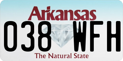 AR license plate 038WFH